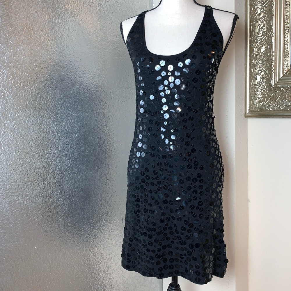 Twenty One Black sequin halter dress!